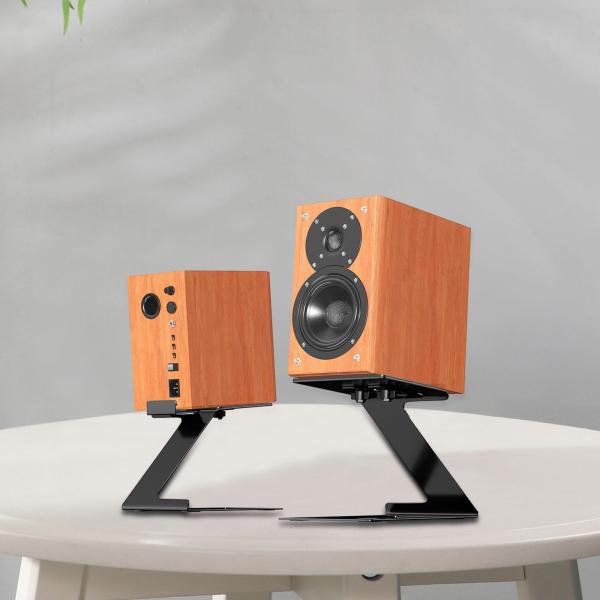 デスクトップスピーカースタンドメタルブックシェルフスピーカーは