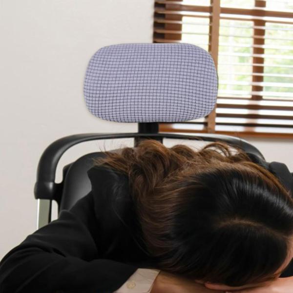 チェアヘッドピロースリーブ、洗えるゲーム椅子ヘッドレスト枕カバー , ダークグレー