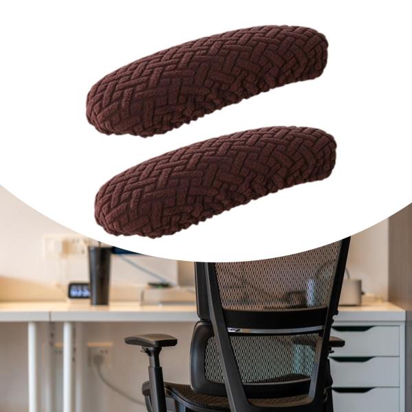 1ペアオフィスチェアアームレストカバーアームチェアアームレストカバー簡単なインストールスリップカバー弾性ストレッチデスクチェアアームパッドカバー , 