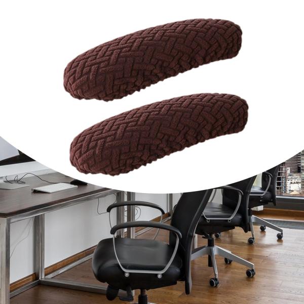 1ペアオフィスチェアアームレストカバーアームチェアアームレストカバー簡単なインストールスリップカバー弾性ストレッチデスクチェアアームパッドカバー , 