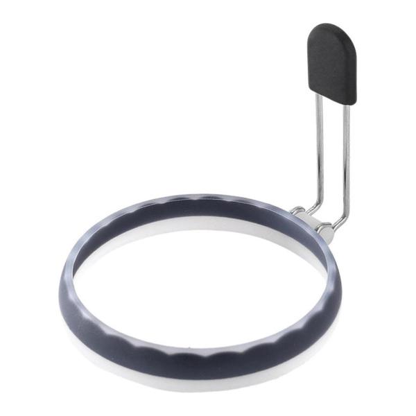 卵焼きリング 漏れ防止 再利用可能 パンケーキリング パンケーキ マフィン サンドイッチ用 グレー