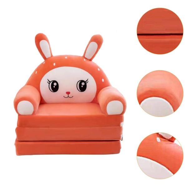 折りたたみ式ソファチェア 幼児用ソファー ホーム家具 ソフトキッズ折りたたみ式ソファベッド オレンジ