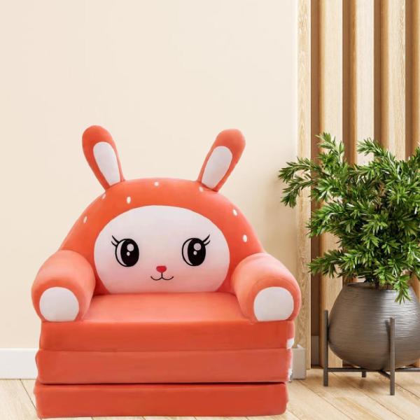 折りたたみ式ソファチェア 幼児用ソファー ホーム家具 ソフトキッズ折りたたみ式ソファベッド オレンジ