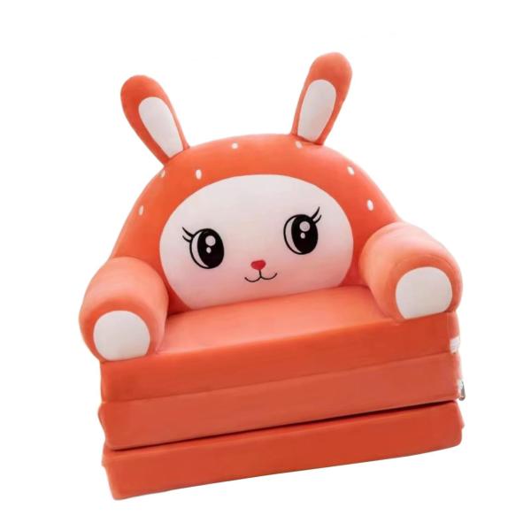 折りたたみ式ソファチェア 幼児用ソファー ホーム家具 ソフトキッズ折りたたみ式ソファベッド オレンジ