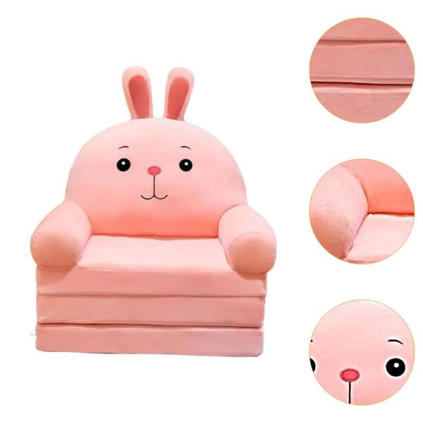 折りたたみ式ソファチェア 幼児用ソファー ホーム家具 ソフトキッズ折りたたみ式ソファベッド ピンク