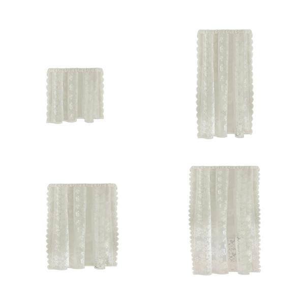 レース花柄カーテン 農家風 通気性 ボイル 窓用ドレープ バルコニー 庭用 100x140cm