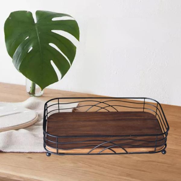 ペーパータオルホルダー メイクアップオーガナイザー デスクトップ収納ラック ペーパータオルラック 収納トレイ レストランカウンタートップ リビングルー