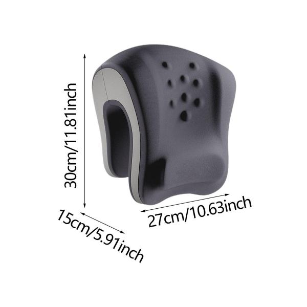 ヘッドレスト オフィスチェア ネックピロー ネックサポートクッション ほとんどのオフィスチェアに対応 ディープグレー ライトグレー