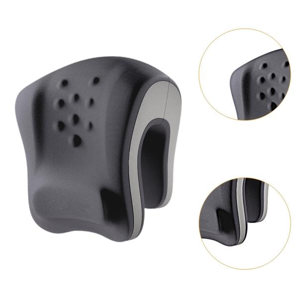 ヘッドレスト オフィスチェア ネックピロー ネックサポートクッション ほとんどのオフィスチェアに対応 ディープグレー ライトグレー