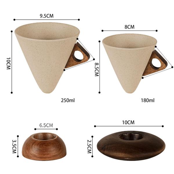 漏斗コーヒーカップ クラシック ベース付き 旅行 茶道 パーティー レストラン L ビーズベース