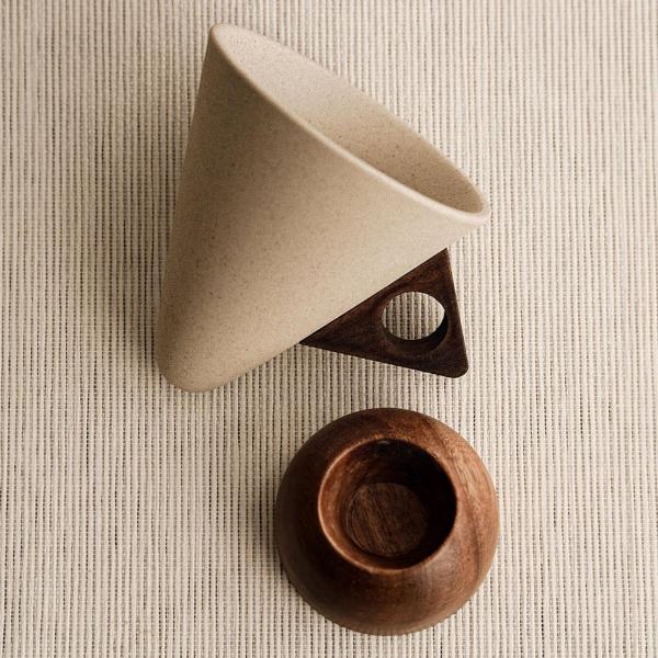 漏斗コーヒーカップ クラシック ベース付き 旅行 茶道 パーティー レストラン S ビーズベース