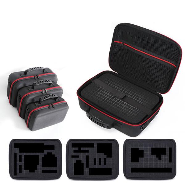 多目的収納バッグ DIY ブラック ガジェット 軽量 機材 ツール カメラバッグ M