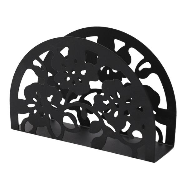 テーブル用ナプキンホルダー カウンタートップ用食器オーガナイザー ホームホリデーギフト ブラック