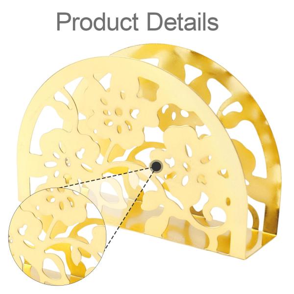 テーブル用ナプキンホルダー カウンタートップ用食器オーガナイザー ホームホリデーギフト ゴールデン