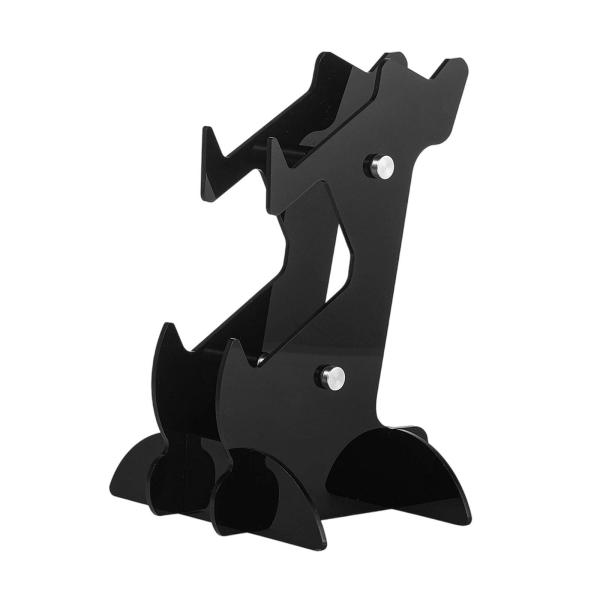 ゲームコントローラースタンド 2段式 ユニバーサルアクリル製 卓上用ヘッドホンスタンド ブラック