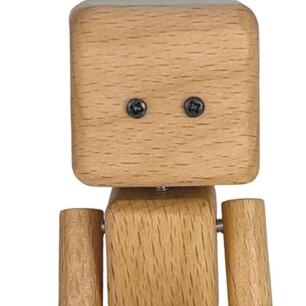 車の装飾品 揺れる足人形飾り かわいい デスクトップ 車 本棚用 ブナ材 蓋なし