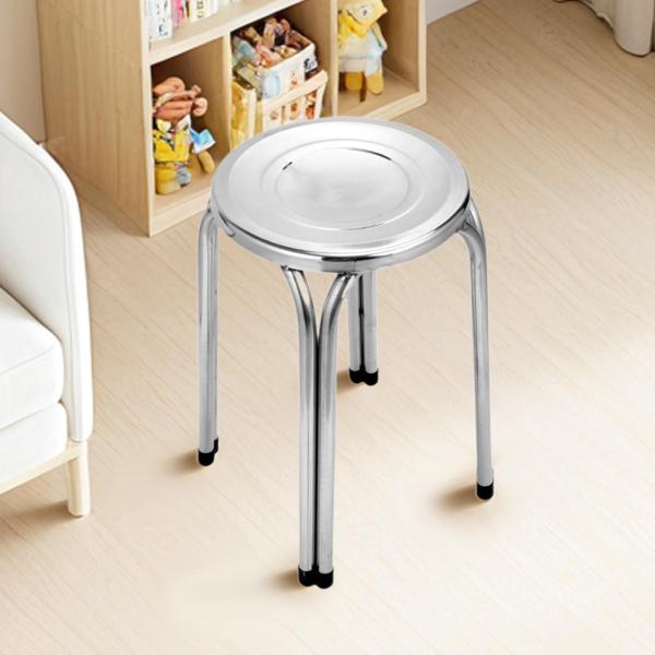 スタッキングスツール ステンレススチール製 メタルスツール 屋内 屋外 教室 家庭用 37cm