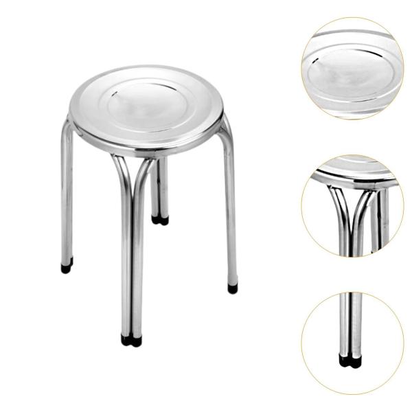 スタッキングスツール ステンレススチール製 メタルスツール 屋内 屋外 教室 家庭用 37cm
