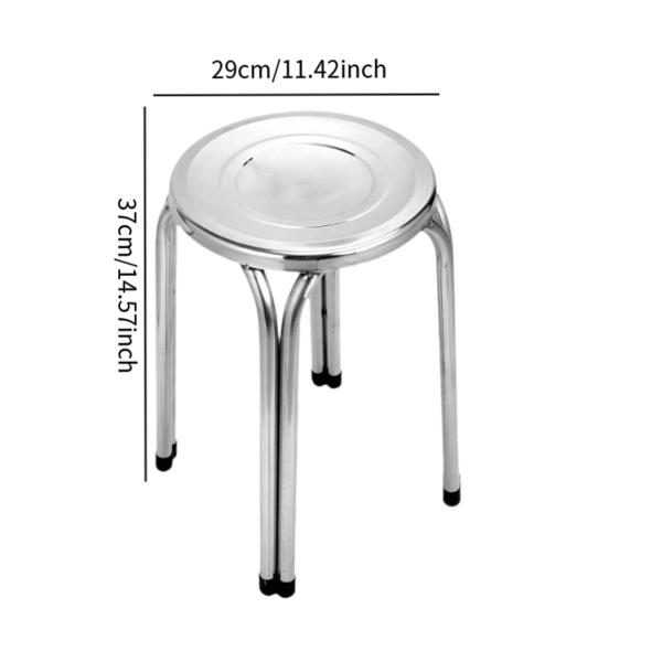 スタッキングスツール ステンレススチール製 メタルスツール 屋内 屋外 教室 家庭用 37cm