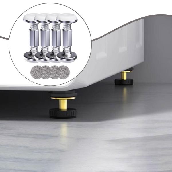 4ピース ネジ付きベッドフレーム シルバー ヘッドボードストッパー ソファ キャビネット ベッド用 75mm〜93mm調整可能