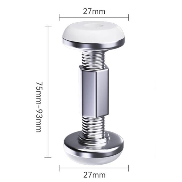4ピース ネジ付きベッドフレーム シルバー ヘッドボードストッパー ソファ キャビネット ベッド用 75mm〜93mm調整可能