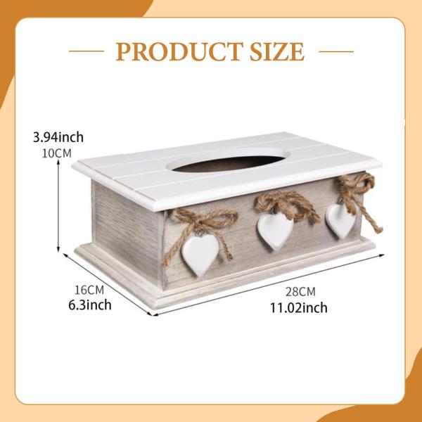 木製ティッシュボックスカバー ナプキン収納容器 ポータブル バスルーム ドレッサー カウンタートップ キッチン フェイシャルペーパーホルダー ティッシ