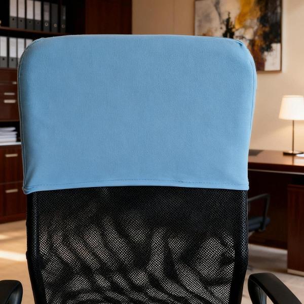 回転式チェアバックプロテクター 伸縮性デスクチェアカバー ホームパーティーオフィス用 42cmx28cm
