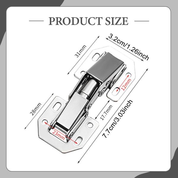 2ピースキャビネットヒンジキッチンシンプル組み立てアクセサリーキャビネットドアヒンジ3インチ