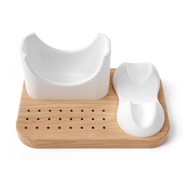 木製ネイルドリルホルダーブラケット、ソフトシリコン3 in 1 24穴ビットディスプレイホルダー、ホームサロン用