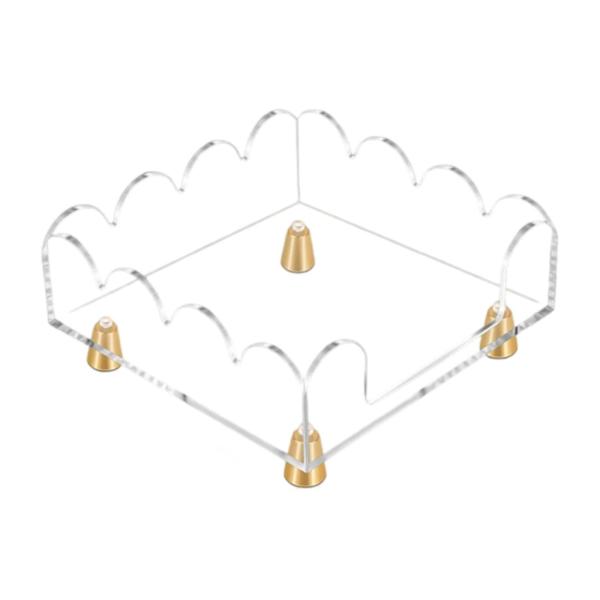 バスルームペーパータオルホルダー アクリルナプキンホルダー ダイニングルームカウンタートップ用 18.5cmx18.5cmx8.3cm