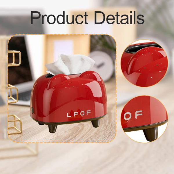 ティッシュボックスオーガナイザー 多目的ティッシュホルダー カウンタートップ オフィス バスルーム レッド