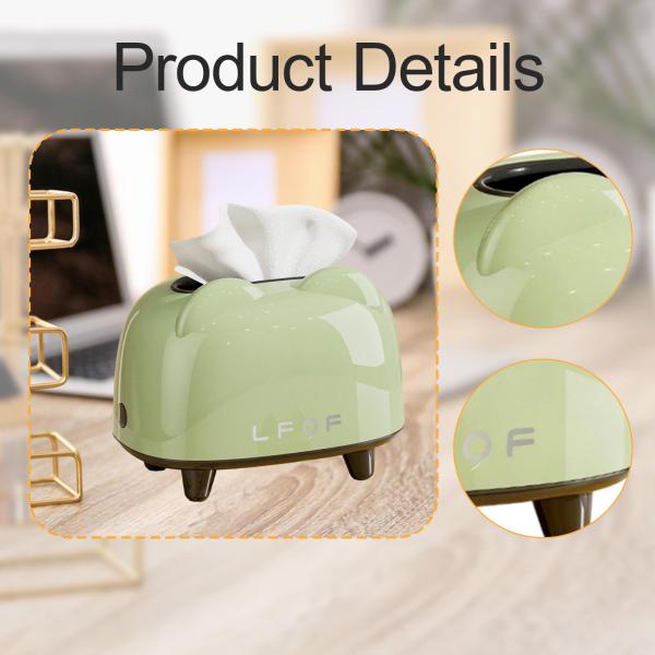 ティッシュボックスオーガナイザー 多目的ティッシュホルダー カウンタートップ オフィス バスルーム グリーン