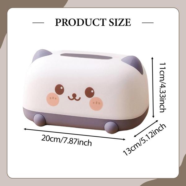 かわいい漫画ティッシュボックスデスクナプキンケースリビングルームバスルームレストランパープル