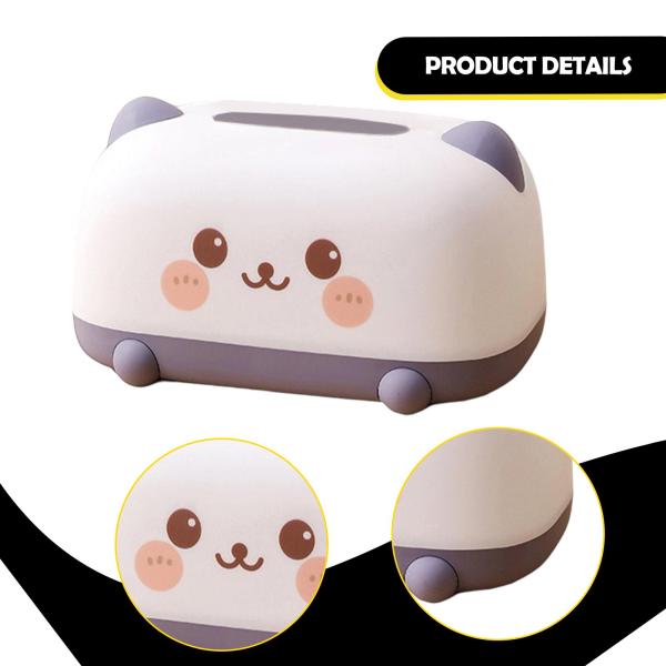 かわいい漫画ティッシュボックスデスクナプキンケースリビングルームバスルームレストランパープル