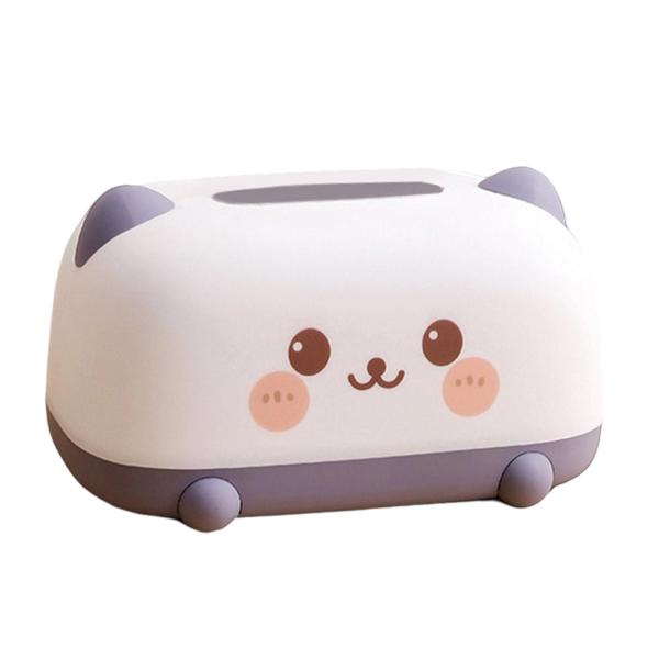 かわいい漫画ティッシュボックスデスクナプキンケースリビングルームバスルームレストランパープル