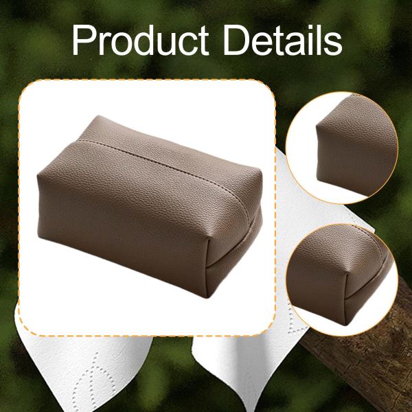 ティッシュボックスカバー スタイリッシュなPUレザー製 ティッシュホルダー 車 寝室 レストラン用 グレー