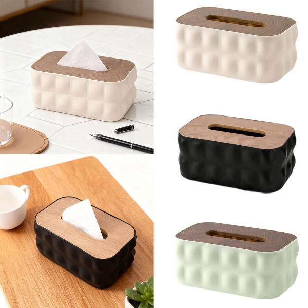 ナプキンペーパーホルダーケース装飾ティッシュボックスオフィスドレッシングテーブルバスルームホワイト