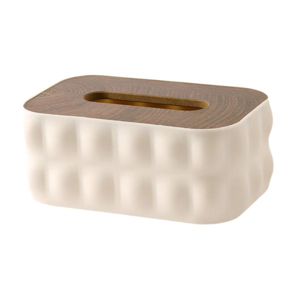 ナプキンペーパーホルダーケース装飾ティッシュボックスオフィスドレッシングテーブルバスルームホワイト