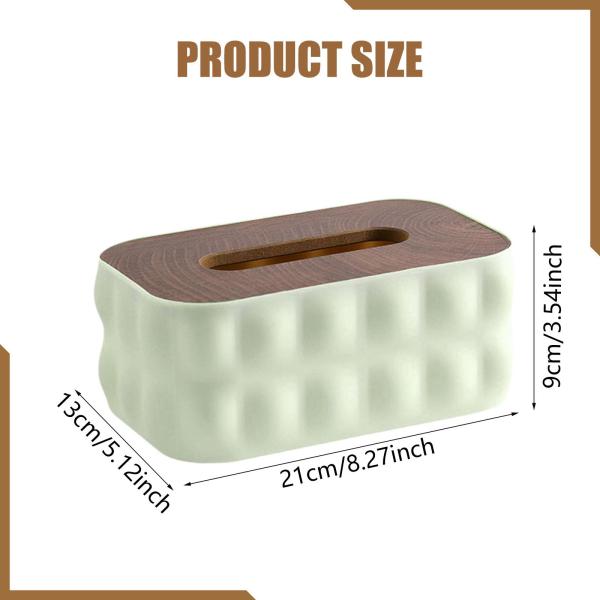 ナプキンペーパーホルダーケース装飾ティッシュボックスオフィスドレッシングテーブルバスルームグリーン