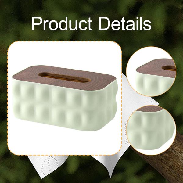 ナプキンペーパーホルダーケース装飾ティッシュボックスオフィスドレッシングテーブルバスルームグリーン