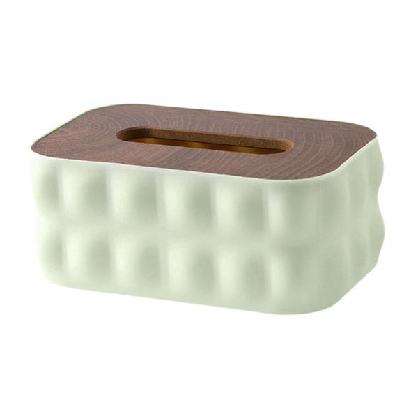 ナプキンペーパーホルダーケース装飾ティッシュボックスオフィスドレッシングテーブルバスルームグリーン