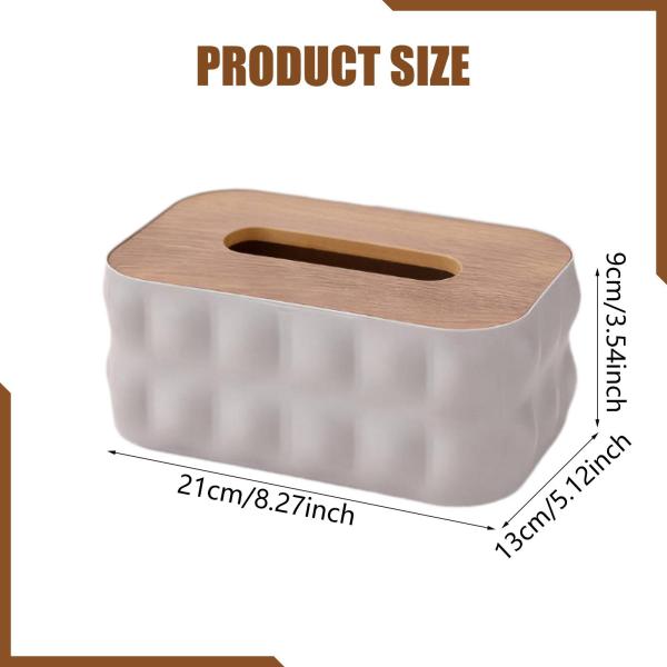 ティッシュボックスカバー エレガントなティッシュペーパーホルダー 寝室 ドレッサー リビングルーム用 グレー