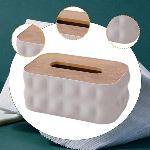 ティッシュボックスカバー エレガントなティッシュペーパーホルダー 寝室 ドレッサー リビングルーム用 グレー