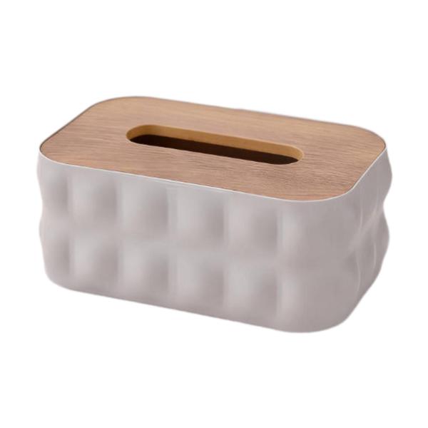 ティッシュボックスカバー エレガントなティッシュペーパーホルダー 寝室 ドレッサー リビングルーム用 グレー