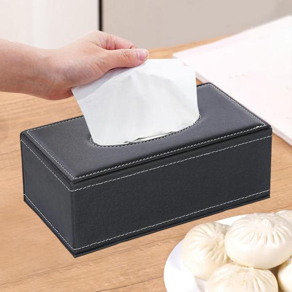 ティッシュボックスカバー モダンなペーパータオルホルダー 化粧台 オフィスデスクカウンタートップ用 23.5cmx12cmx8.5cm