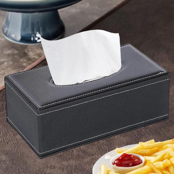 ティッシュボックスカバー モダンなペーパータオルホルダー 化粧台 オフィスデスクカウンタートップ用 23.5cmx12cmx8.5cm