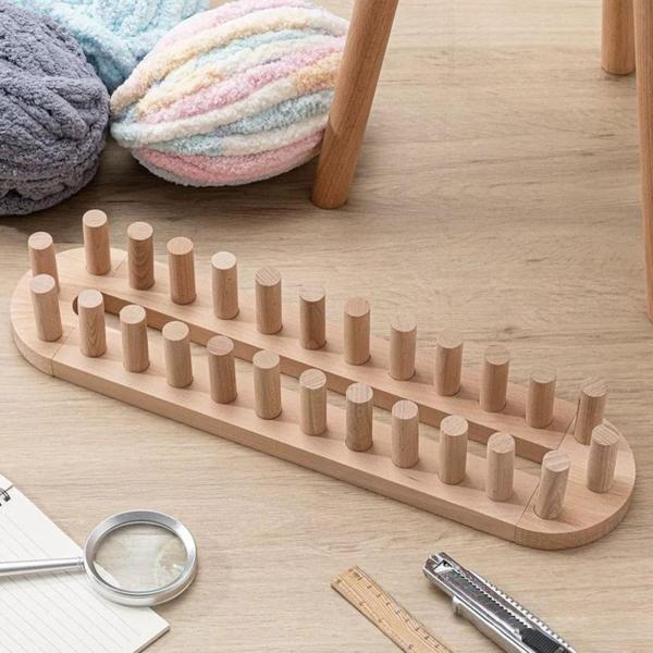 木製編み機 DIY スローブランケット スカーフ プロ仕様 初心者から上級者まで使える 持ち運びに便利なチャンキーブランケット編み機