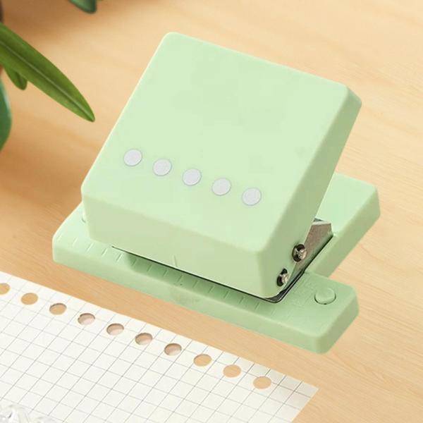 ライトグリーン ペーパーパンチャー 5つの穴を備えたDIYペーパーパンチマシン