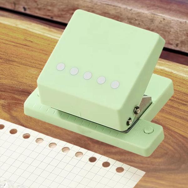 ライトグリーン ペーパーパンチャー 5つの穴を備えたDIYペーパーパンチマシン