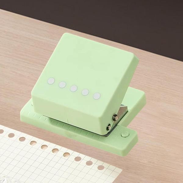 ライトグリーン ペーパーパンチャー 5つの穴を備えたDIYペーパーパンチマシン